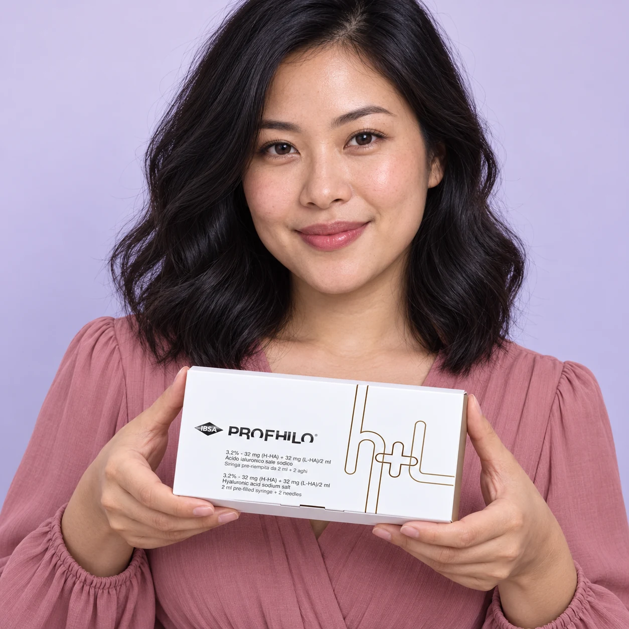 Adult model presenting original Profhilo