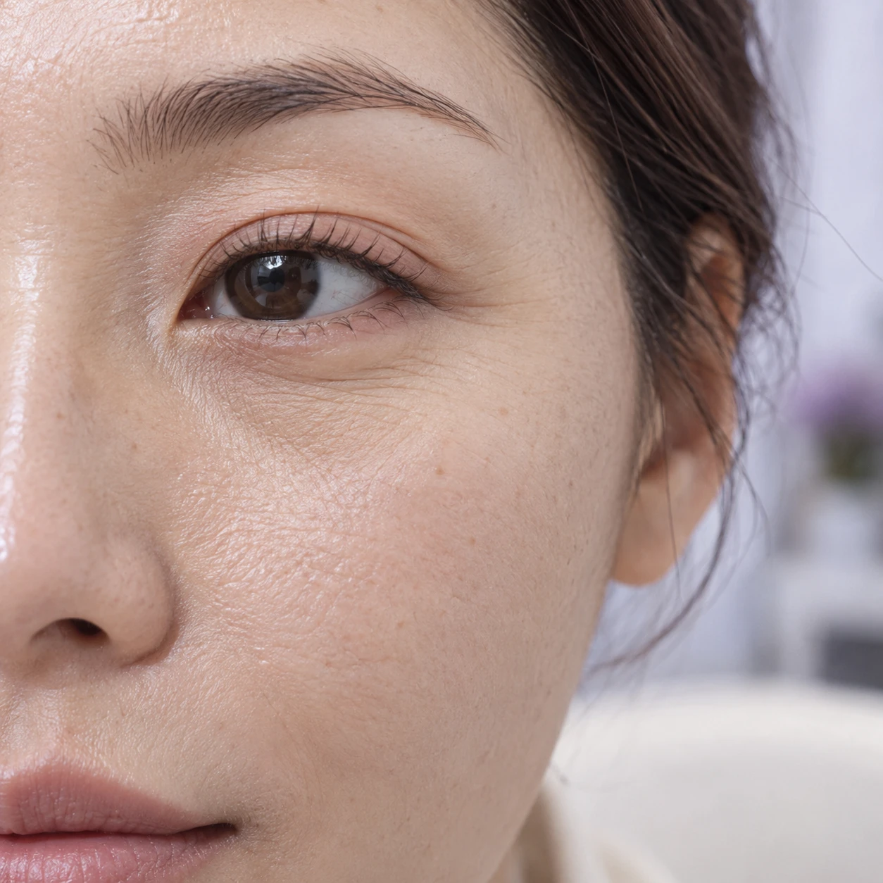 Close-up of fine lines
