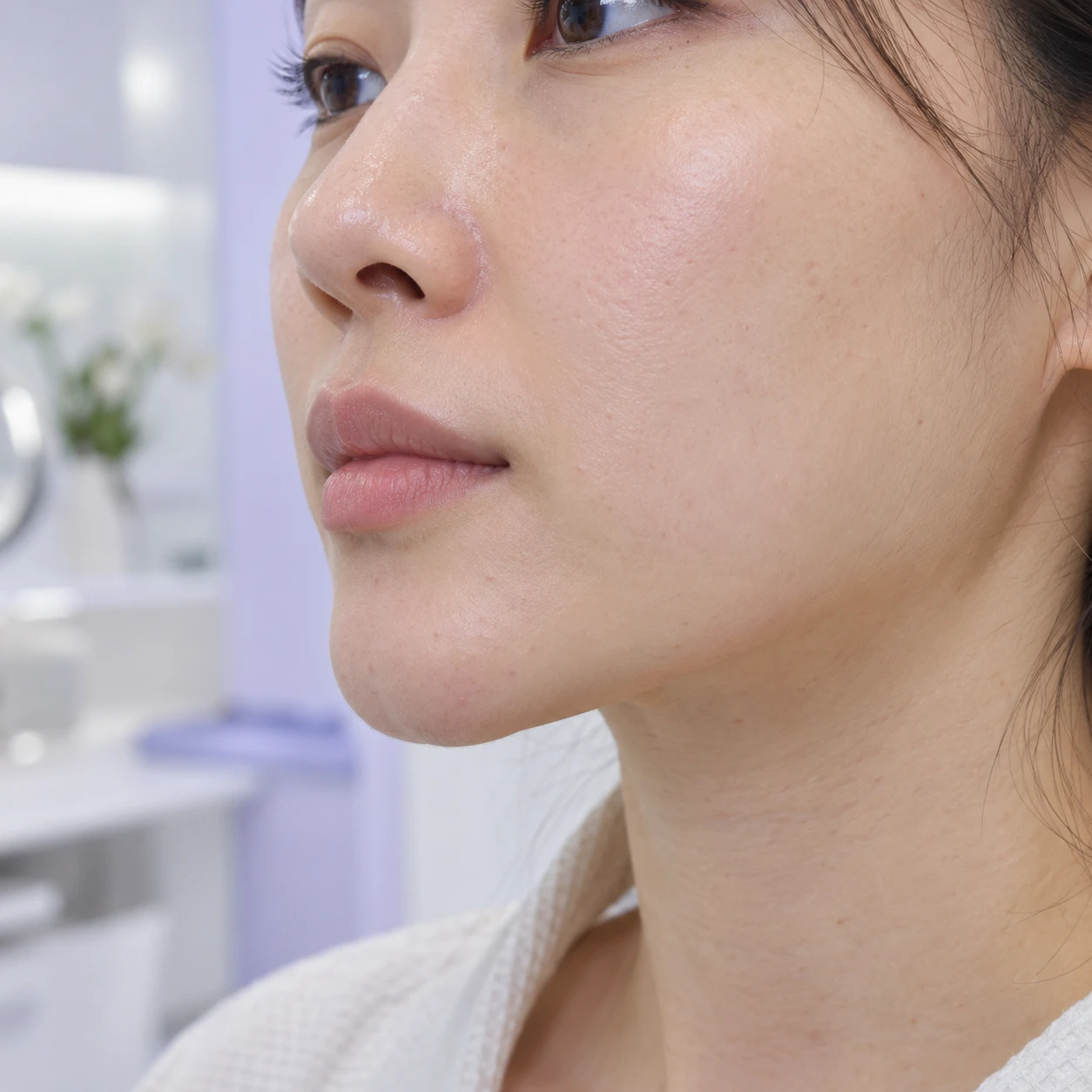 Close-up of chin contour