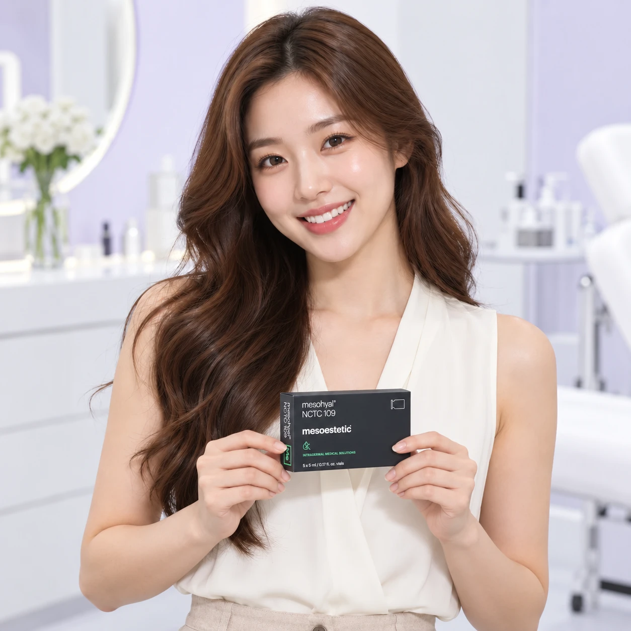 另一成年模特手持 Mesohyal NCTC 109 產品