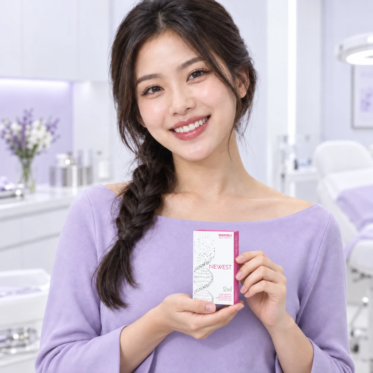 Adult model presenting NEWEST (Mastelli) product