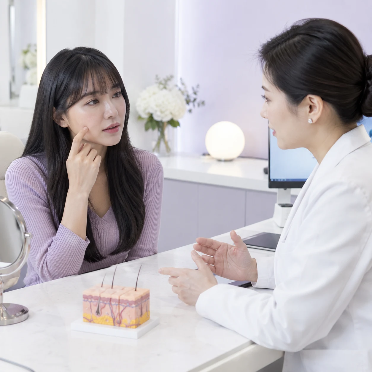 Adult patient discussing Plenhyage XL Strong consultation and follow-up at Eco Botanic