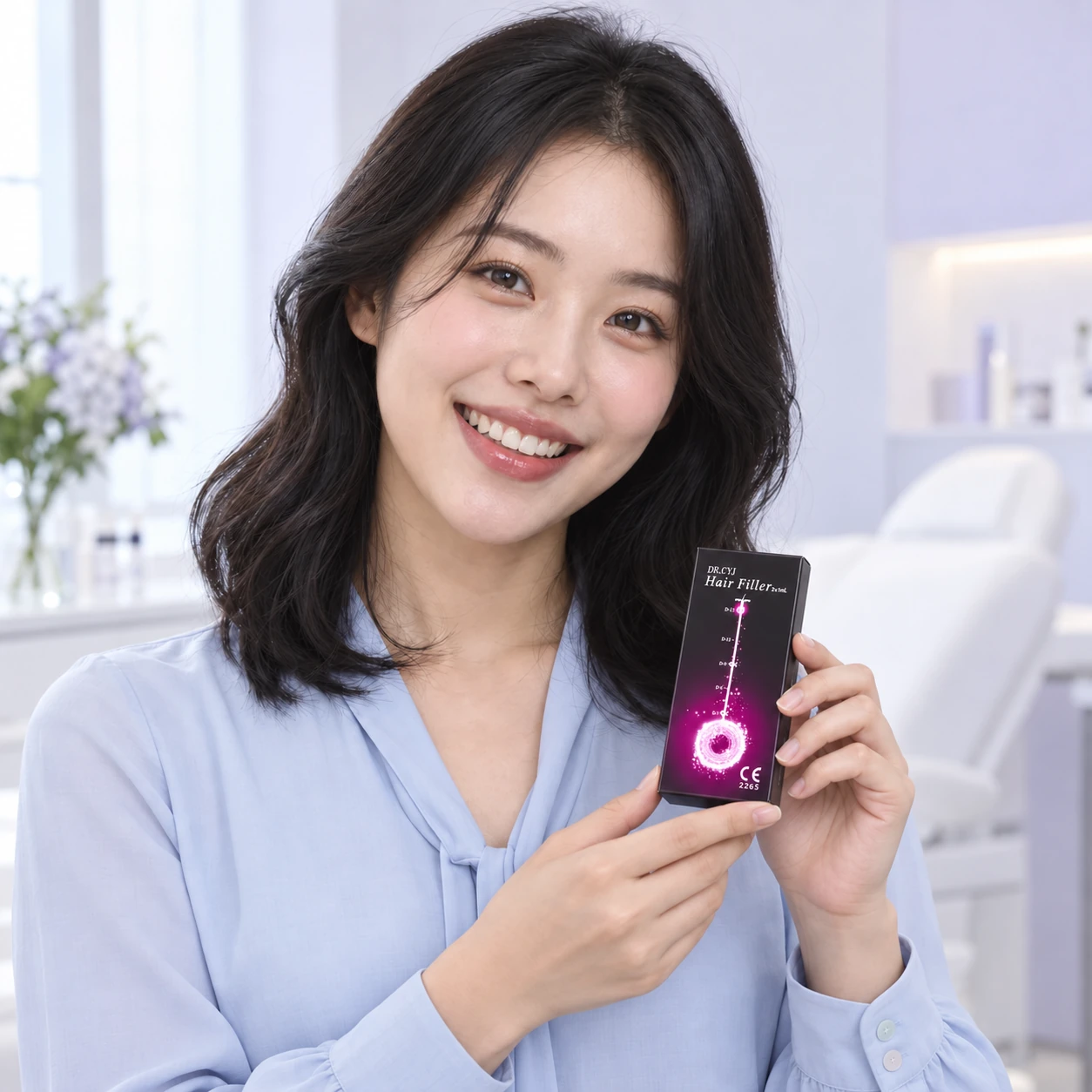 成年模特展示 DR.CYJ Hair Filler 头皮产品