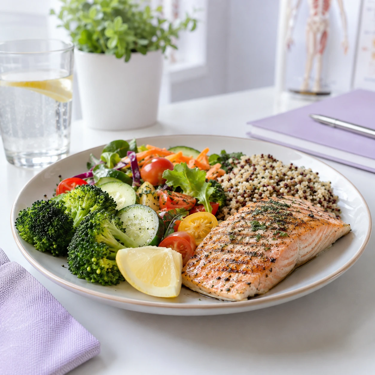 Close-up of meal portions
