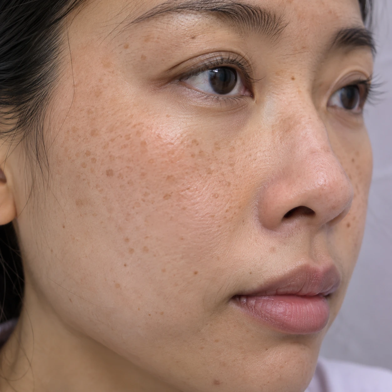 Close-up of freckles