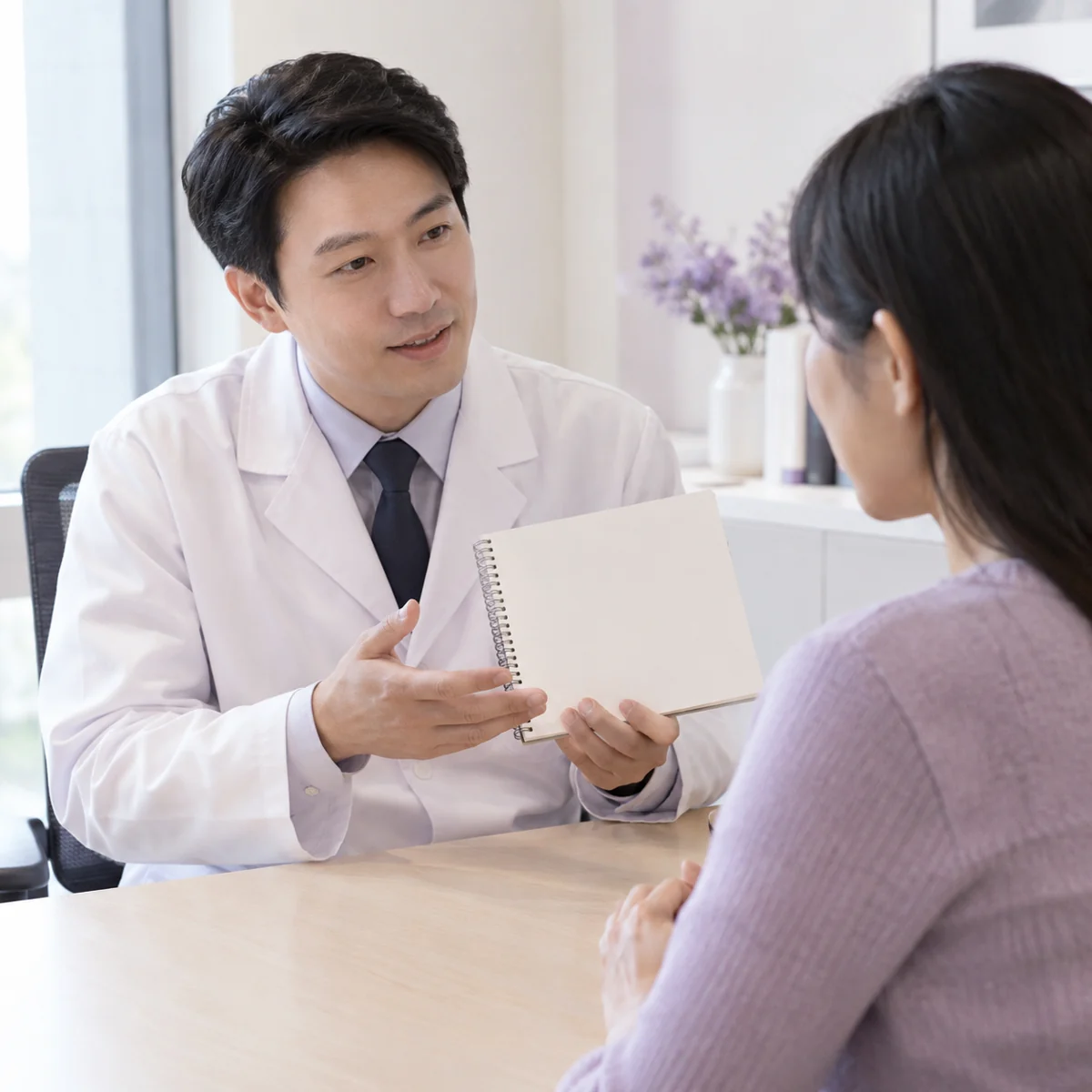 Adult patient discussing Oral Medications consultation and follow-up at Eco Botanic
