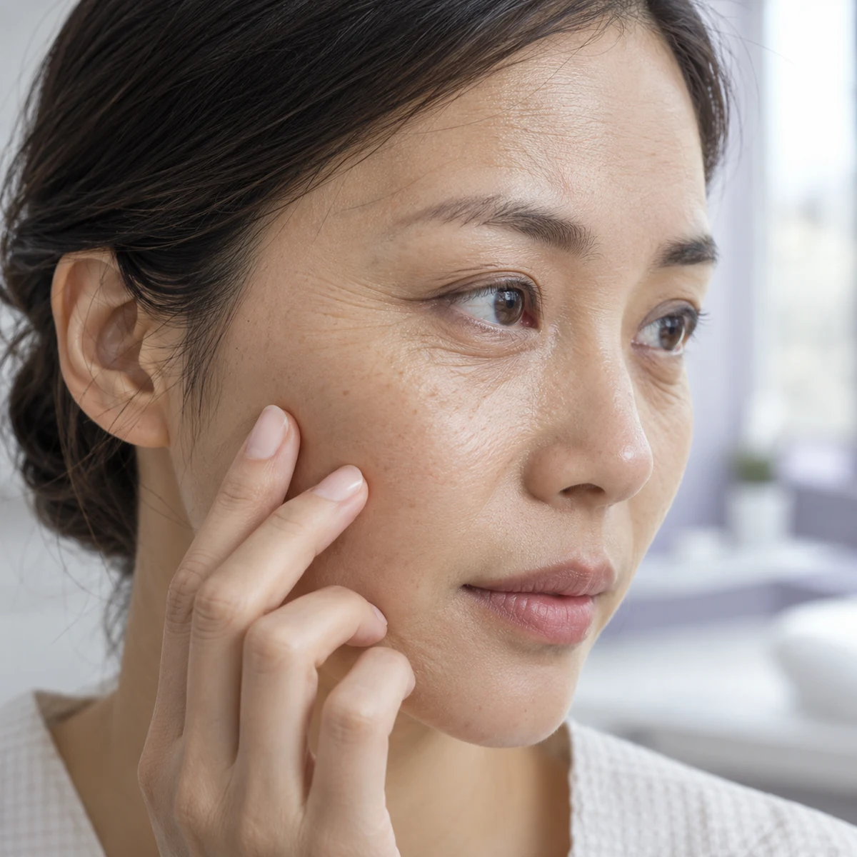 Close-up of fine lines