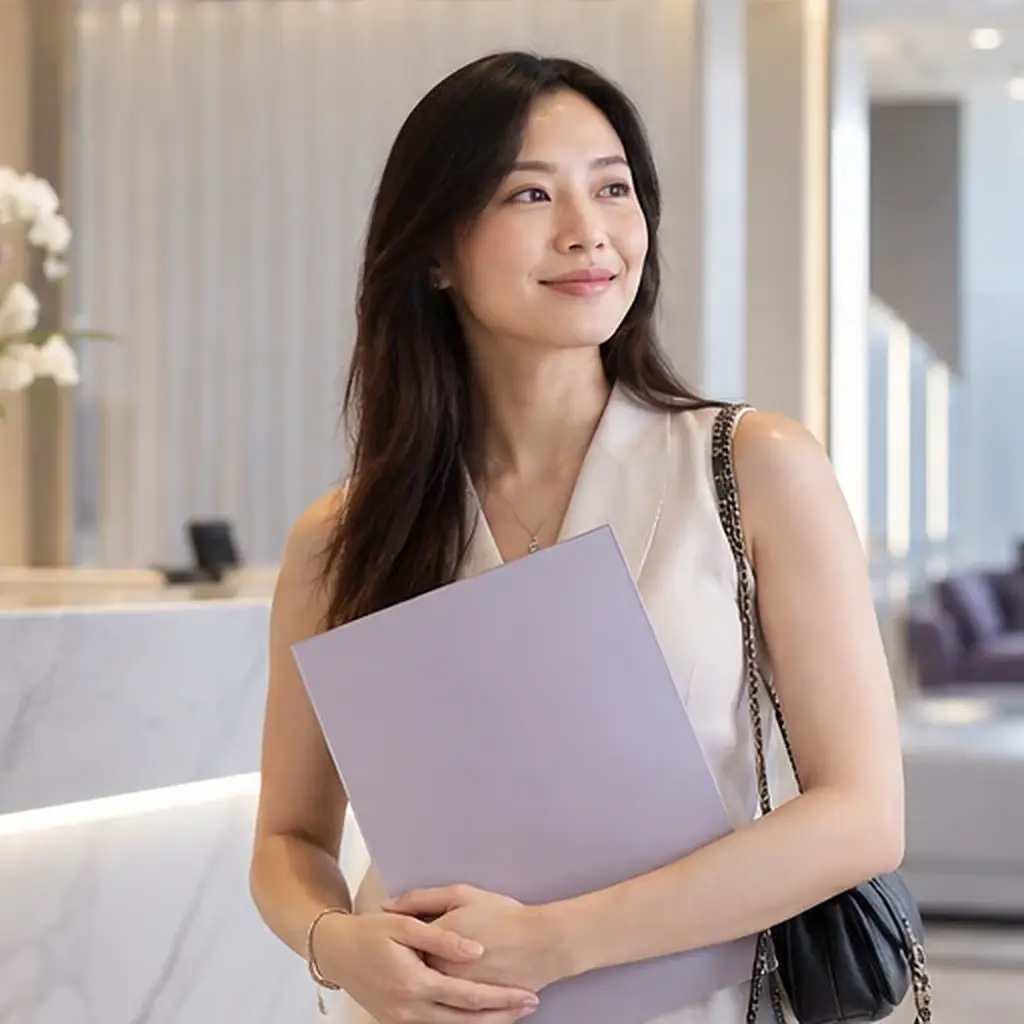 化學煥膚治療諮詢指南的成人肖像