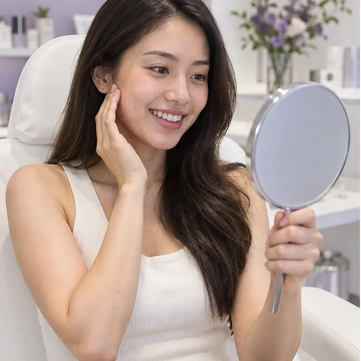 A different adult portrait illustrating the Glutathione Chemical Peel care guide
