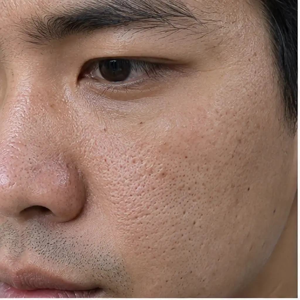 近照：膚色不均