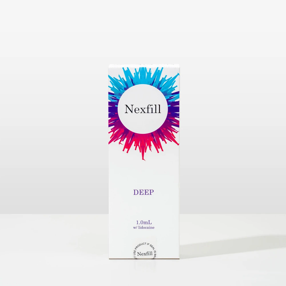 Rujukan produk rasmi Nexus Pharma menunjukkan pakej Nexfill DEEP 1 mL dengan lidokain; persembahan dan ketersediaan tempatan perlu disahkan