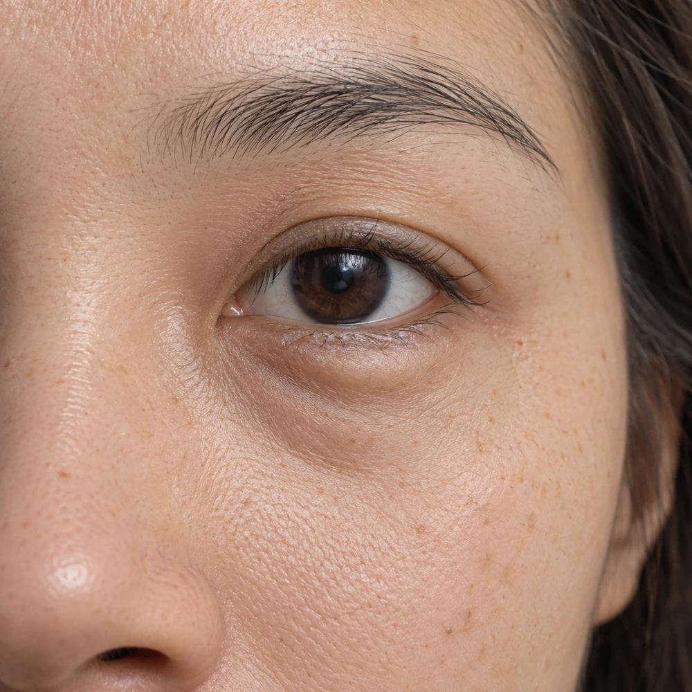 Close-up of bag-and-hollow transition