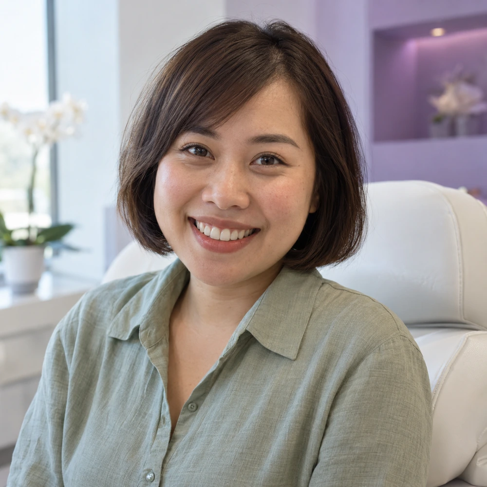 Adult reference portrait accompanying the Eye Bag Reduction guide
