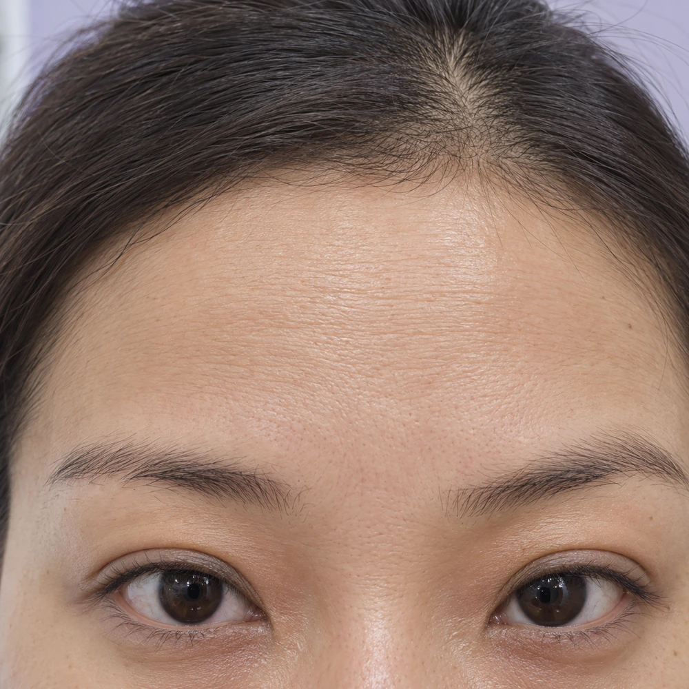 Close-up of fine skin lines