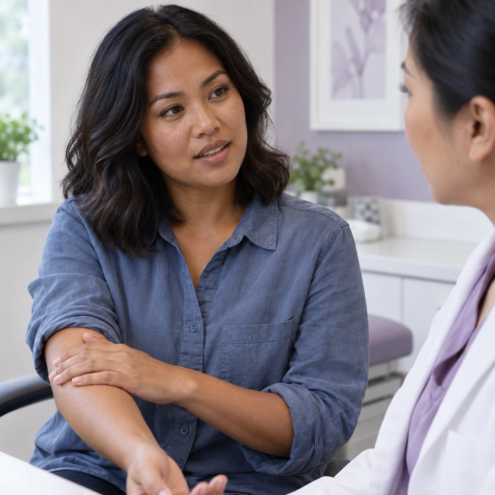 Reference skin consultation; cold sensitivity cannot be diagnosed from a photograph