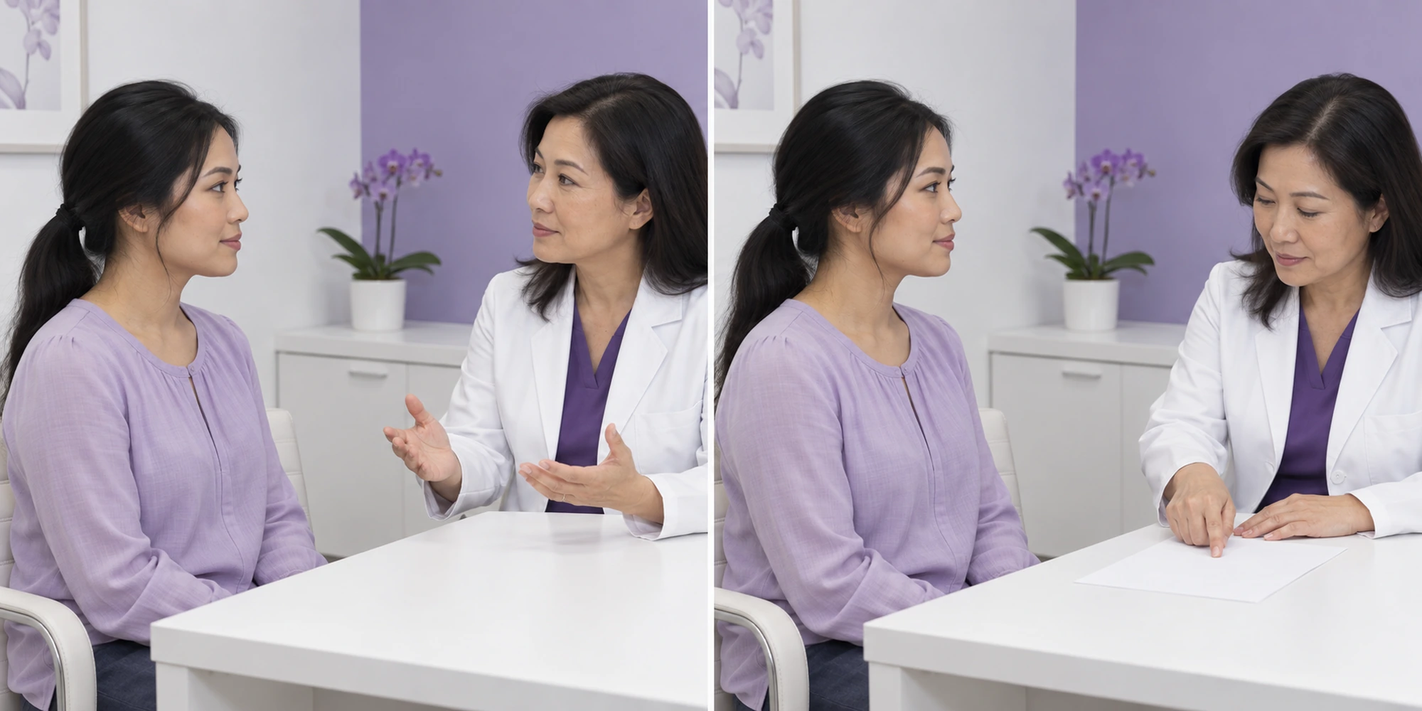 Reference assessment and review discussions about procedure comfort
