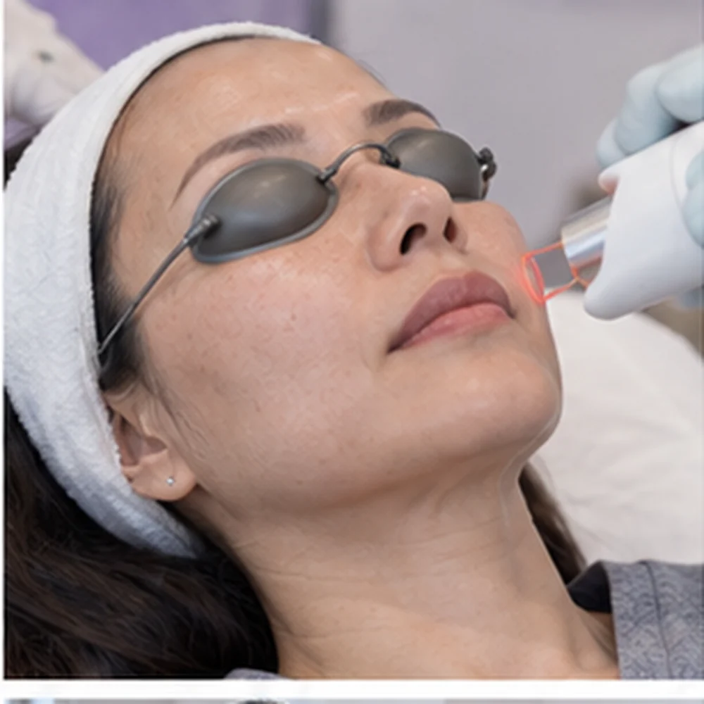 Close-up of uneven facial texture