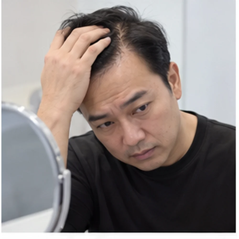 Potret rujukan orang dewasa lain untuk nasihat persediaan rawatan rambut kulit kepala PDRN