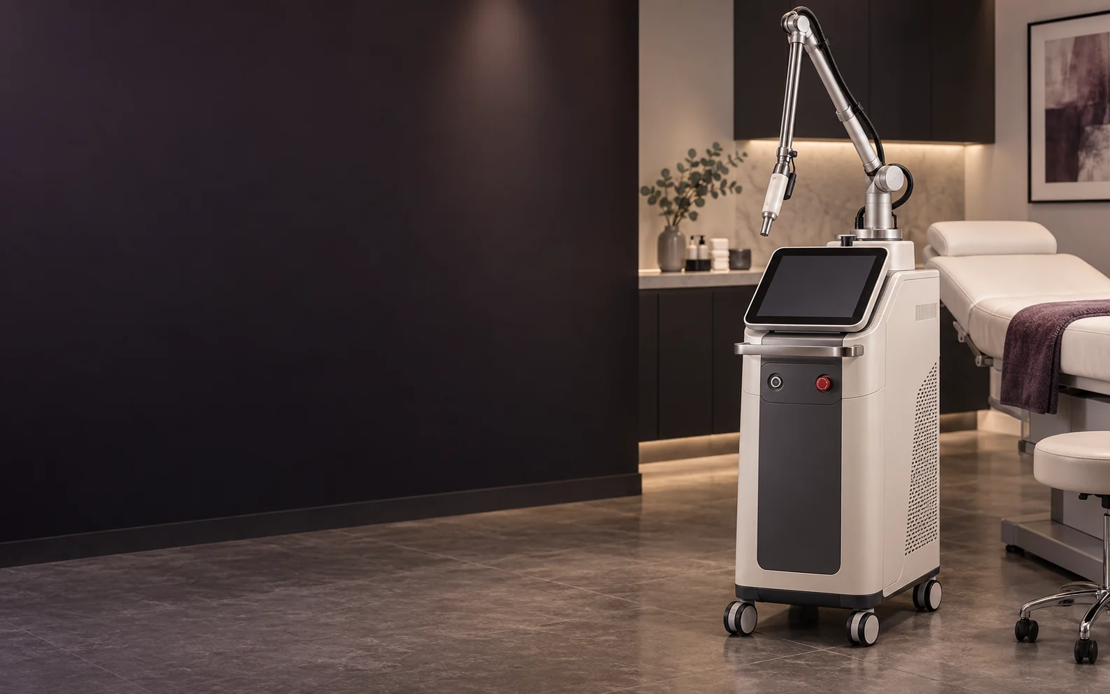 Illustrative, brand-neutral laser technology environment for Fotona Lip Laser Treatment in Johor Bahru; exact device evidence is shown within the service page