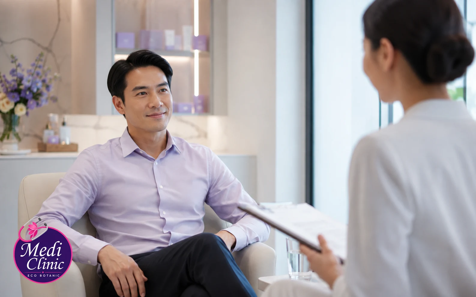 Illustrative wellness consultation for exosome drip therapy questions