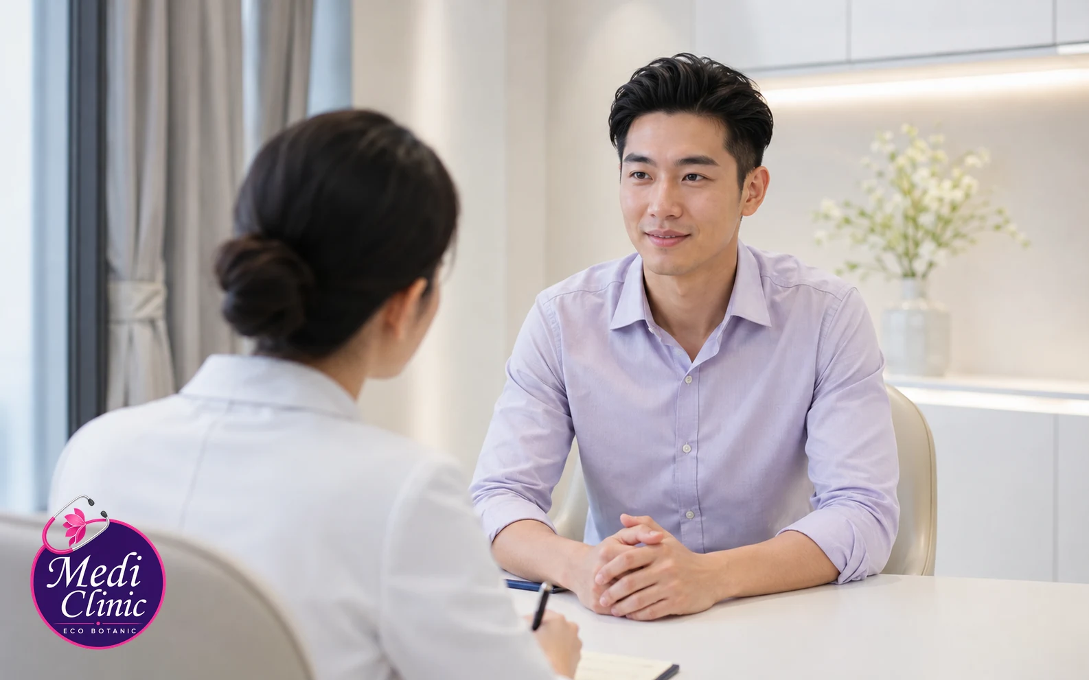 Illustrative assessment-led consultation for IV drip therapy questions