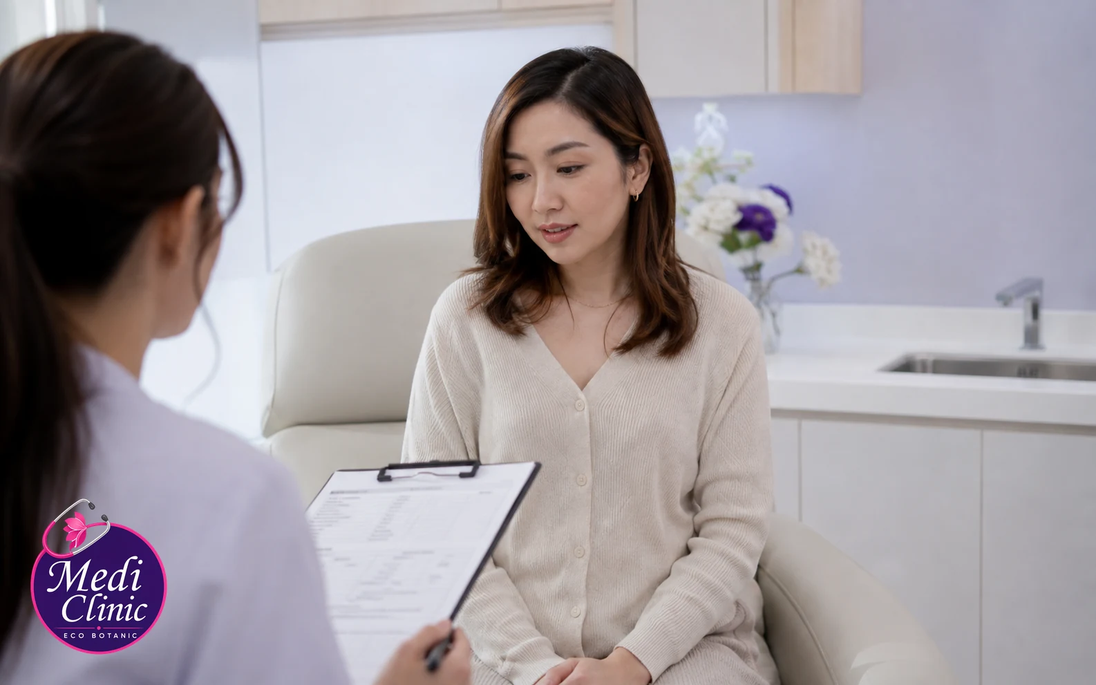Illustrative wellness consultation for Nutri Care IV drip questions