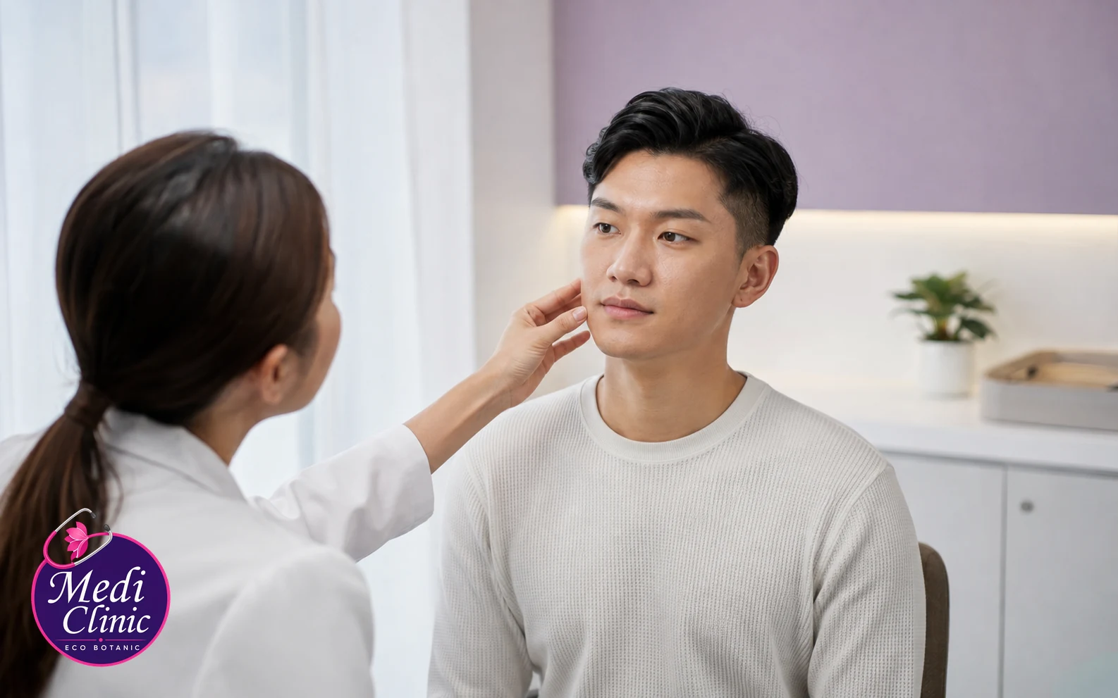 Illustrative facial skin assessment for salicylic acid peel consultation