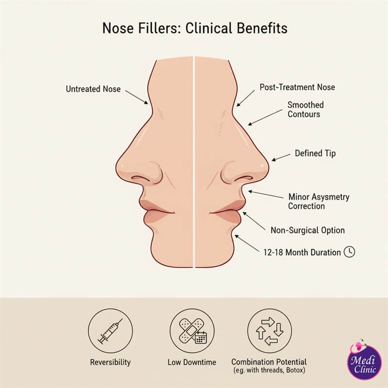 Doctor consultation for a safe nose filler treatment plan in Johor Bahru.