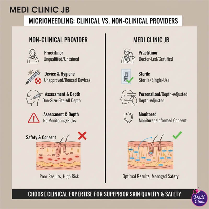 Perancangan microneedling Dermapen oleh doktor untuk pesakit di Medi Clinic JB | Malaysia Perancangan microneedling Dermapen oleh doktor untuk pesakit di Medi Clinic JB | Malaysia
