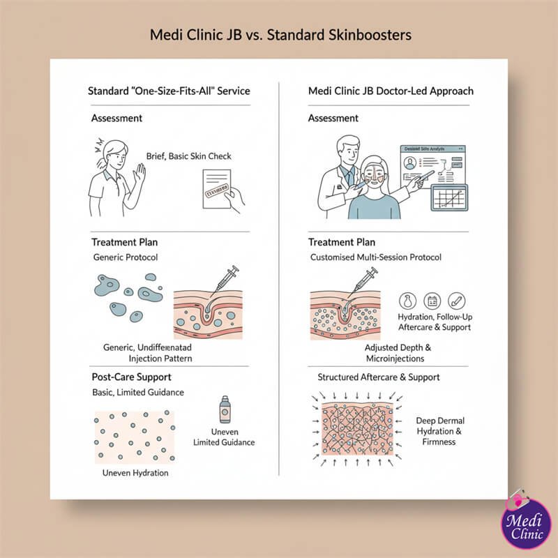 Doctor performing a Skinboosters treatment for deep hydration. Doctor performing a Skinboosters treatment for deep hydration.