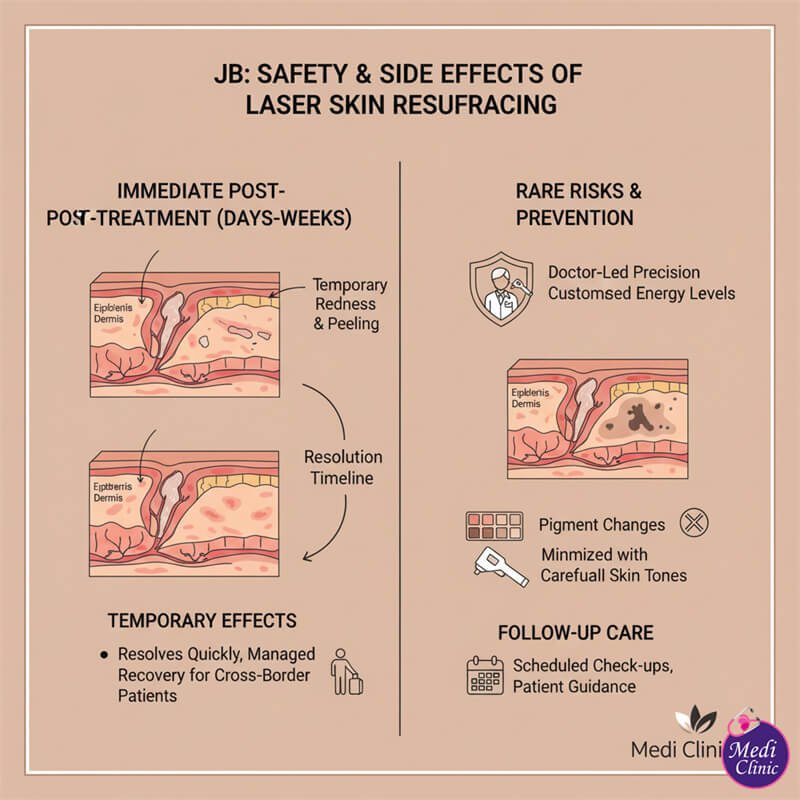 Doctor performing a fractional laser treatment for skin renewal.