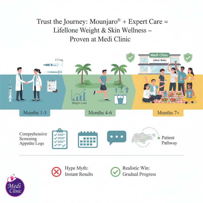 Mounjaro tirzepatide doctor-led medical supervision and lifestyle support at Medi Clinic JB for cross-border patients Mounjaro tirzepatide doctor-led medical supervision and lifestyle support at Medi Clinic JB for cross-border patients