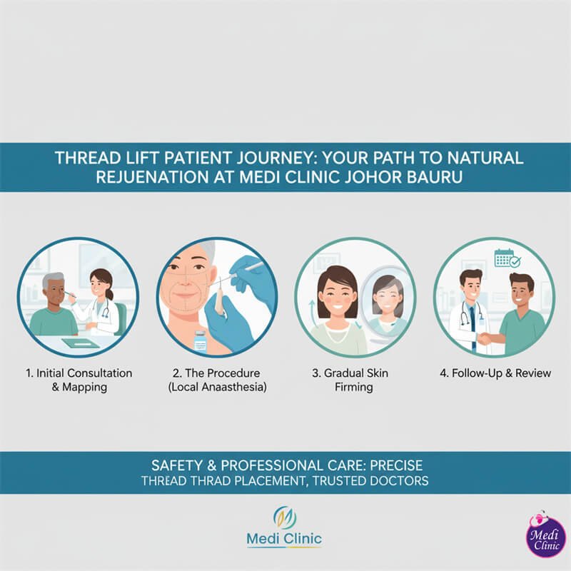 Natural-looking lift from a thread lift treatment at our Johor Bahru clinic Natural-looking lift from a thread lift treatment at our Johor Bahru clinic