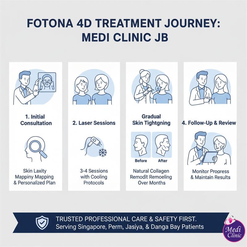 Natural-looking skin tightening results from Fotona 4D laser at our Johor Bahru clinic