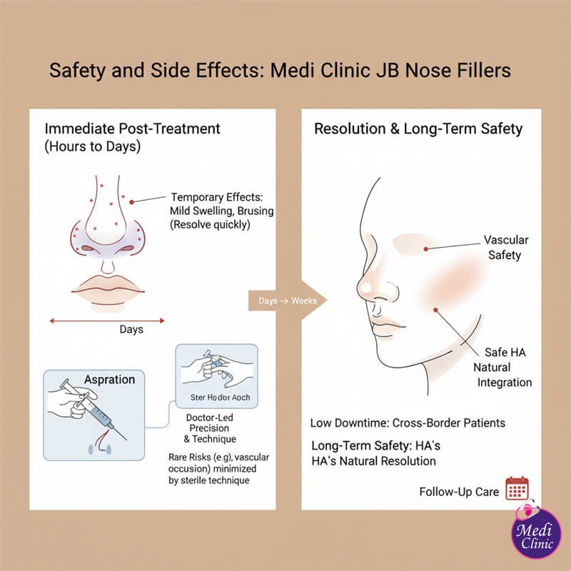 Nose filler injection at Medi Clinic Johor Bahru near Singapore border.