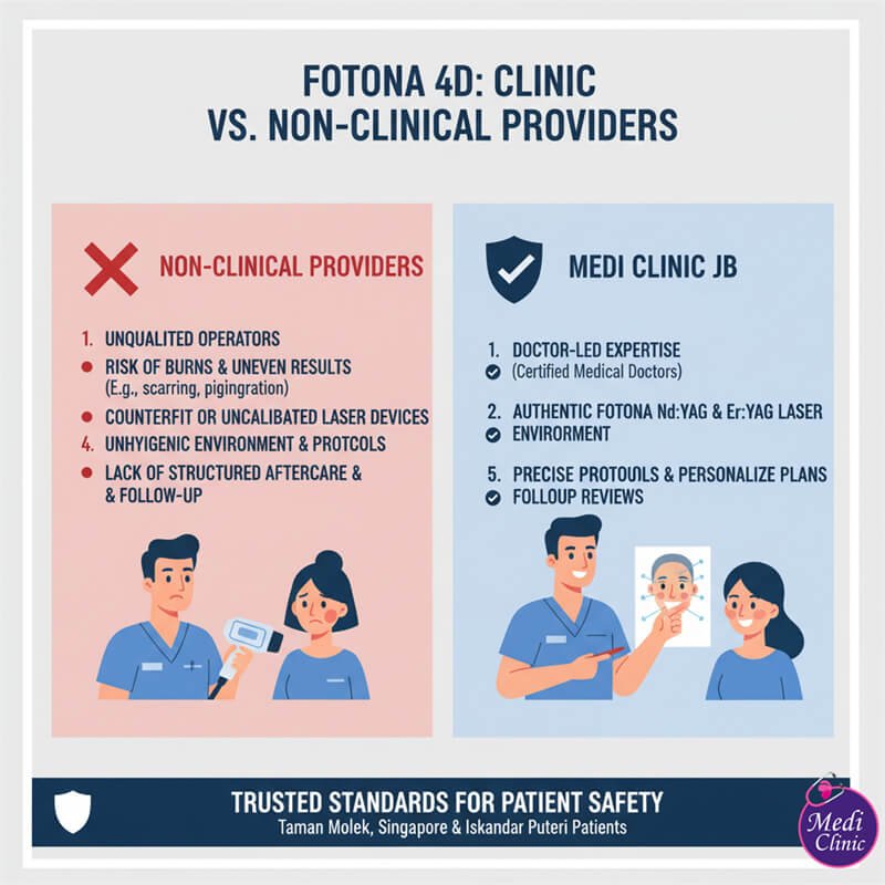 Patient from Singapore during a Fotona 4D consultation in JB