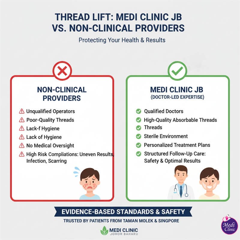 Patient from Singapore during a thread lift consultation in JB Patient from Singapore during a thread lift consultation in JB