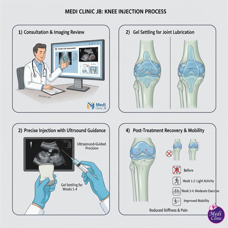 Proven HMW HA gel products used for knee injections at Medi Clinic JB. Proven HMW HA gel products used for knee injections at Medi Clinic JB.