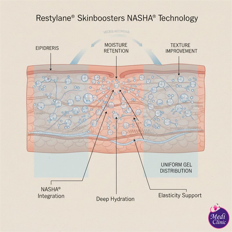 Restylane Skinboosters JB for deep hydration and skin quality at Medi Clinic. Restylane Skinboosters JB for deep hydration and skin quality at Medi Clinic.