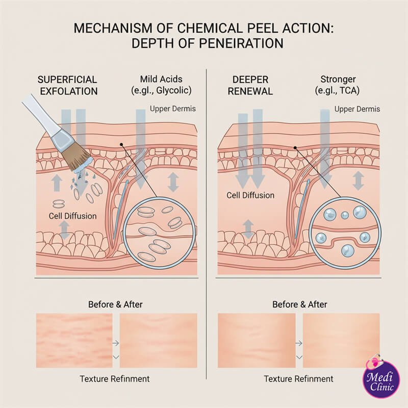 Skin texture refinement results with a chemical peel in Johor Bahru. Skin texture refinement results with a chemical peel in Johor Bahru.