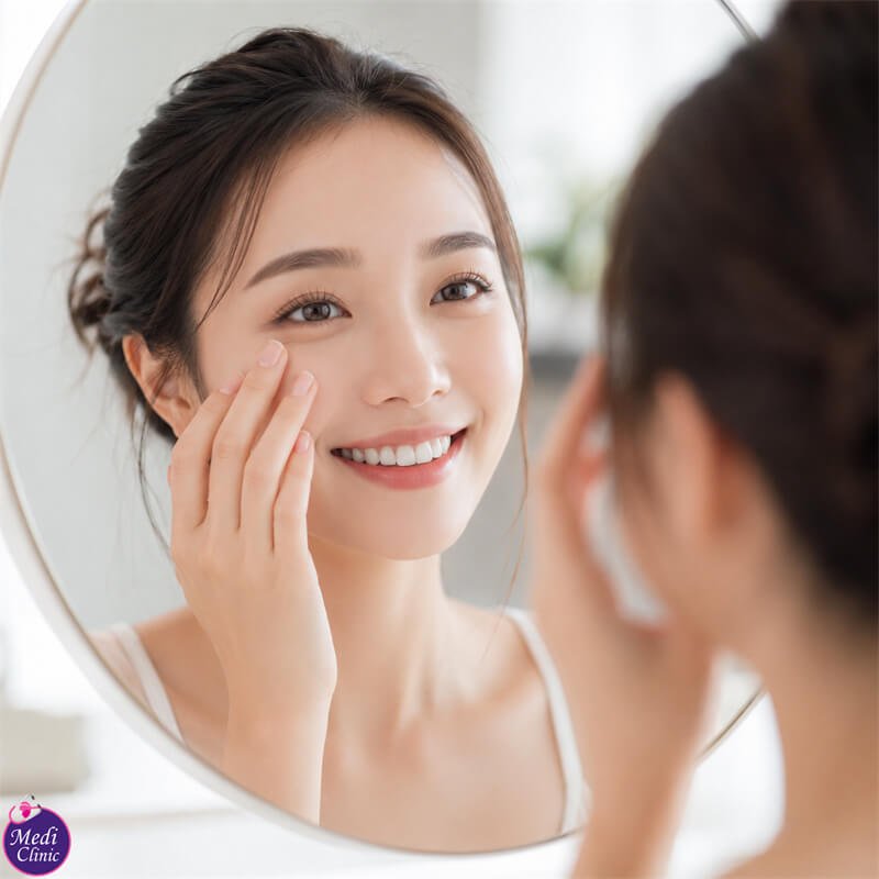 Doctor assessing eyelid hooding and ptosis JB SG Doctor assessing eyelid hooding and ptosis JB SG
