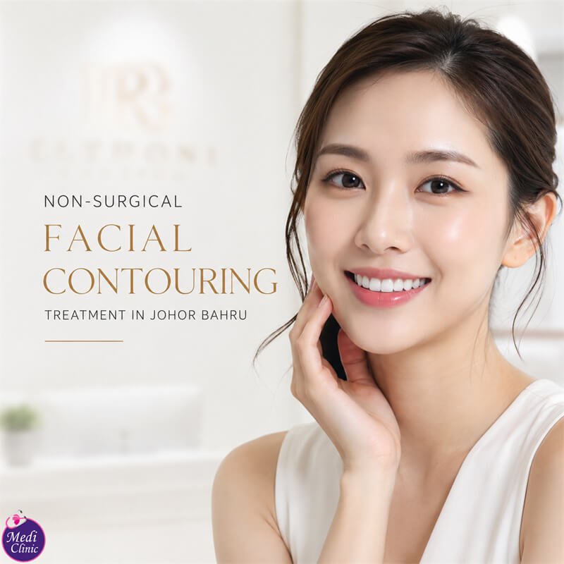 Doctor assessing facial anatomy before contouring treatment in Johor Bahru SG Doctor assessing facial anatomy before contouring treatment in Johor Bahru SG