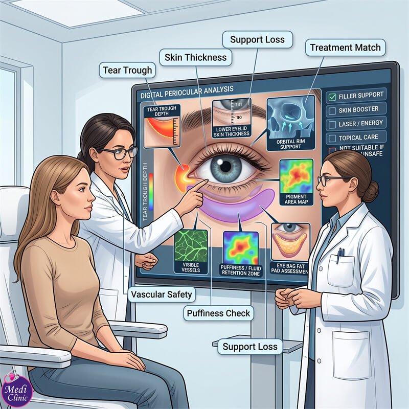 Doctor assessing facial proportion and anatomy for filler at our Johor Bahru clinic Doctor assessing facial proportion and anatomy for filler at our Johor Bahru clinic