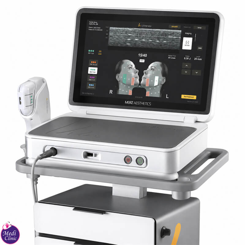 Doctor assessing skin laxity before Ultherapy PRIME in Johor Bahru JB SG Doctor assessing skin laxity before Ultherapy PRIME in Johor Bahru JB SG