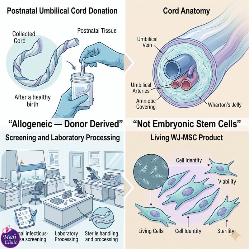 Doctor explaining WJ-MSC and exosome differences Doctor explaining WJ-MSC and exosome differences