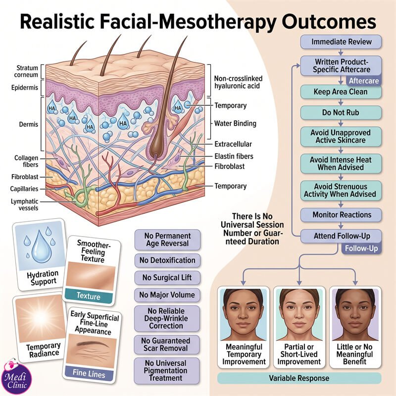 Doctor explaining a mesotherapy product before treatment in JB Doctor explaining a mesotherapy product before treatment in JB