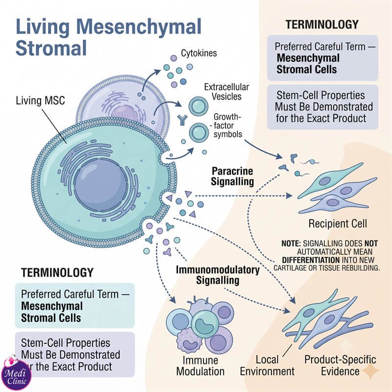 Doctor explaining autologous and allogeneic MSCs Doctor explaining autologous and allogeneic MSCs