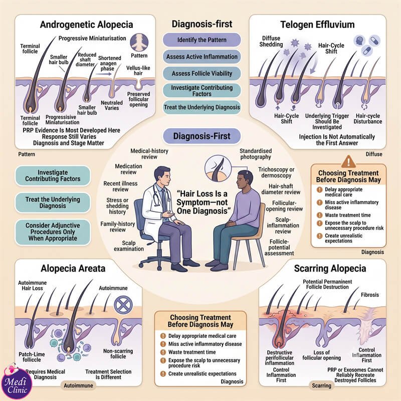 Doctor explaining evidence for PRP and exosome treatment JB SG Doctor explaining evidence for PRP and exosome treatment JB SG