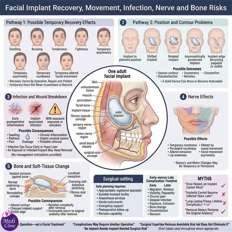 Doctor explaining facial implant risks JB SG Doctor explaining facial implant risks JB SG