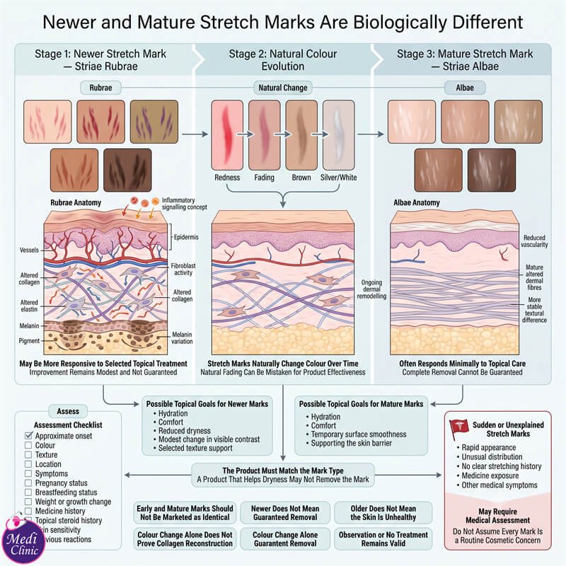 Doctor explaining red and white stretch marks JB SG Doctor explaining red and white stretch marks JB SG